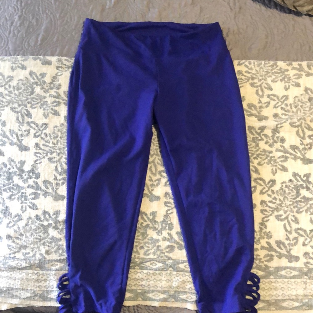 Purple yoga pants